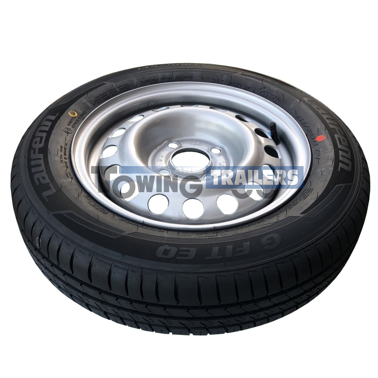 2x 145/80R13 4 Ply 78N Trailer Tyres on a 4 Stud x 100mm PCD Wheel Rim ET30